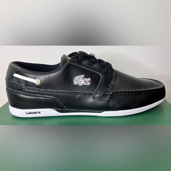 Lacoste Shoes - NWT - Lacoste Dreyfus Unisex Leather Boat Sneakers Size 7M / 9W